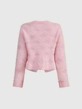 Aveloria rosie elegante y chic cardigan suelto con adorno de strass esponjoso