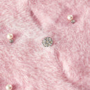 Aveloria rosie elegante y chic cardigan suelto con adorno de strass esponjoso