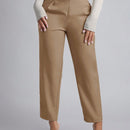 Petite pantalones de pana para mujer con cintura elastica en la parte trasera, apropiados para otono e invierno