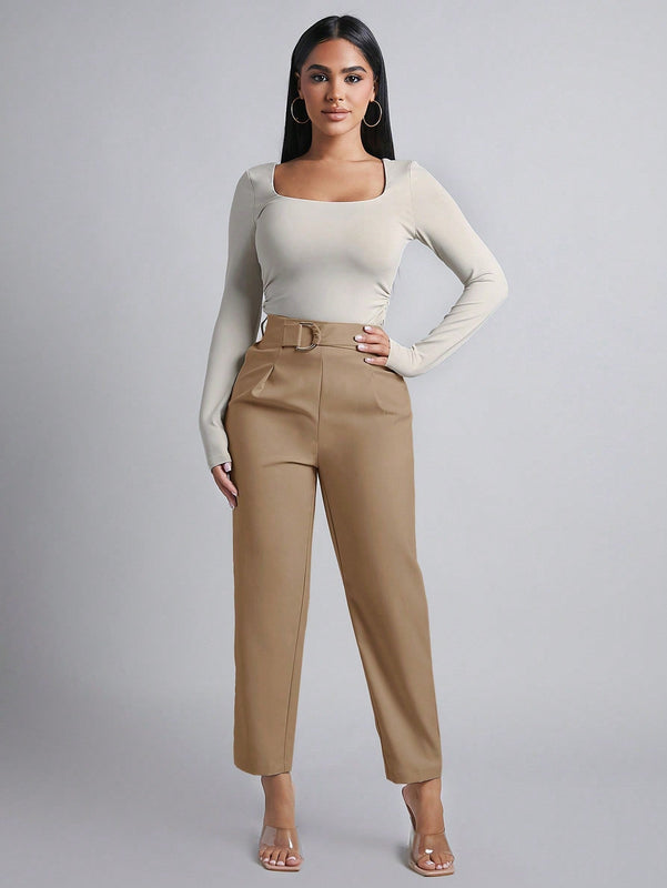 Petite pantalones de pana para mujer con cintura elastica en la parte trasera, apropiados para otono e invierno