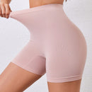 Pantalones cortos de seguridad casuales de unicolor de cintura alta para mujeres