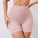 Shorts de seguridad de cintura alta de color solido para mujer