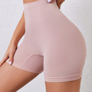 Pantalones cortos de seguridad casuales de unicolor de cintura alta para mujeres