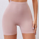 Shorts de seguridad de cintura alta de color solido para mujer