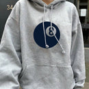Ezwear sudadera con capucha casual de manga larga con estampado de pentagrama