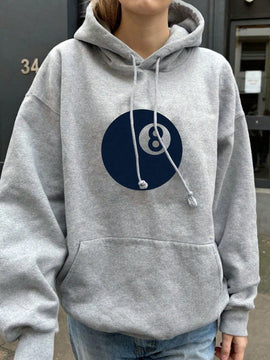 Ezwear sudadera con capucha casual de manga larga con estampado de pentagrama