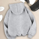 Ezwear sudadera con capucha de felpa con estampado de leopardo y estrella, otono/invierno