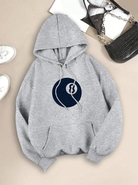 Ezwear sudadera con capucha estandar con estampado de leopardo y grafico de estrella