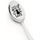 Cuchara para café grabada en acero inoxidable para amantes de los gatos - Regalo perfecto para el Día de San Valentín o la vuelta a clases