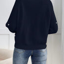 Frenchy cardigan con botones de corte casual y rayas para mujer, para otono/invierno