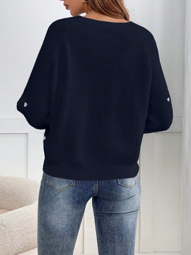 Frenchy cardigan con botones de corte casual y rayas para mujer, para otono/invierno