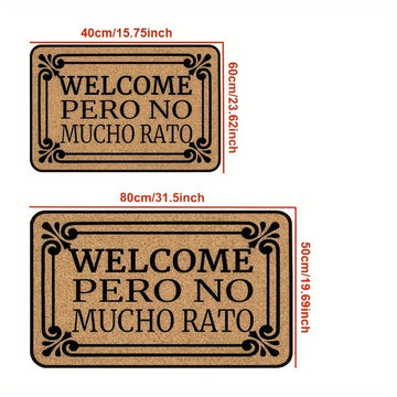 Felpudo de Bienvenida con Diseño Floral Chic - Poliéster Fácil de Limpiar, Perfecto para Decoración de Interiores y Porches