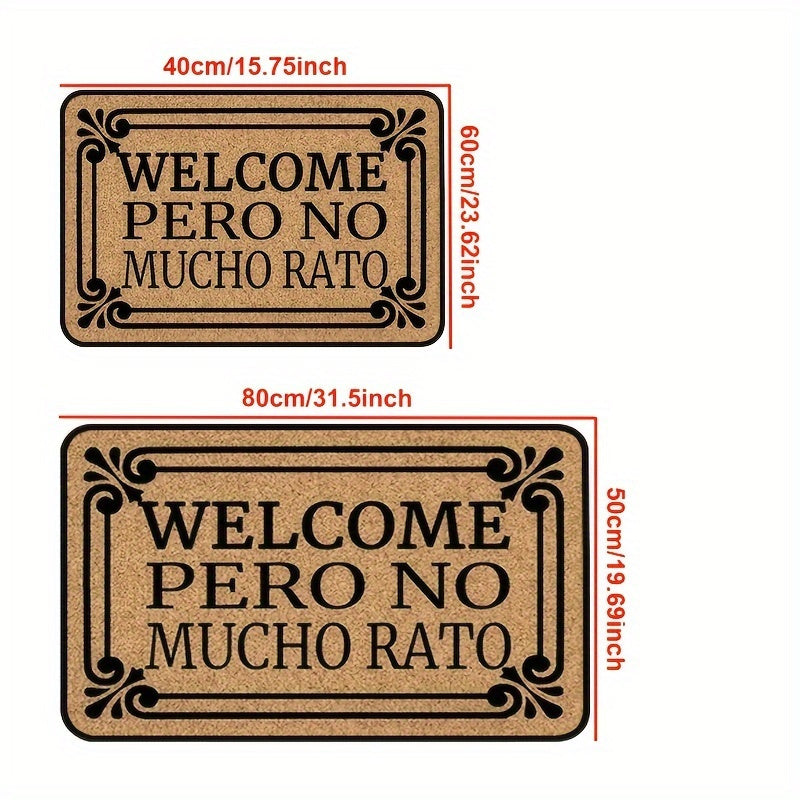 Felpudo de Bienvenida con Diseño Floral Chic - Poliéster Fácil de Limpiar, Perfecto para Decoración de Interiores y Porches