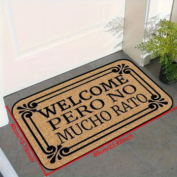 Felpudo de Bienvenida con Diseño Floral Chic - Poliéster Fácil de Limpiar, Perfecto para Decoración de Interiores y Porches