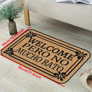 Felpudo de Bienvenida con Diseño Floral Chic - Poliéster Fácil de Limpiar, Perfecto para Decoración de Interiores y Porches