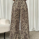 Ezwear 1 pieza pantalones de pierna recta con estampado degradado de aceite de moda