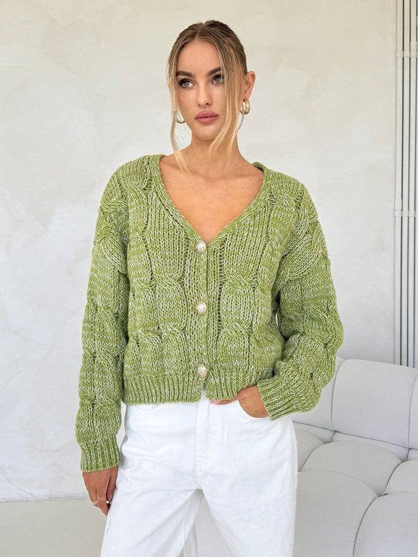 Forever 21 cardigan corto informal de mezcla para mujer, otono/invierno