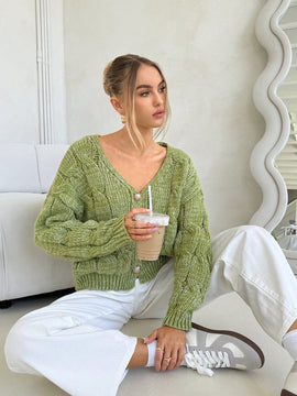 Forever 21 cardigan corto informal de mezcla para mujer, otono/invierno