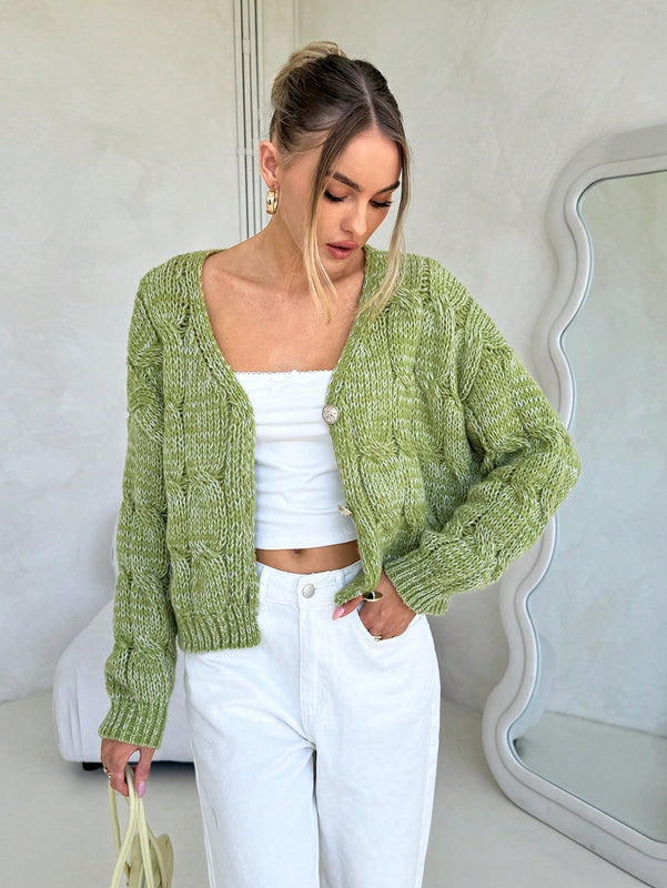 Forever 21 cardigan corto informal de mezcla para mujer, otono/invierno