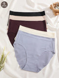 Finetoo set de 5 calzoncillos de mujer de unicolor, comodos y sin costuras