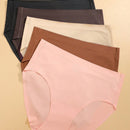 Finetoo set de 5 calzoncillos de mujer de unicolor, comodos y sin costuras