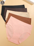 Finetoo set de 5 calzoncillos de mujer de unicolor, comodos y sin costuras