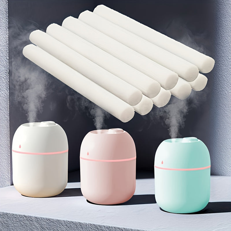 6 piezas/10 piezas de varillas de filtro de repuesto para humidificador - Esponja de algodón absorbente, mejora la purificación del agua y la difusión de aromas, accesorio esencial para purificador de aire