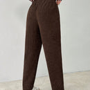 Petite pantalones de pana para mujer con cintura elastica en la parte trasera, apropiados para otono e invierno