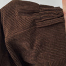 Petite pantalones de pana para mujer con cintura elastica en la parte trasera, apropiados para otono e invierno
