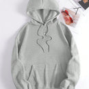 Ezwear sudadera con capucha con estampado ondulado y estampado de letra