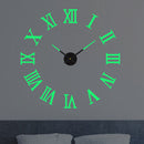 Reloj de pared luminiscente con números romanos, silencioso, a batería, circular de acrílico para sala, dormitorio o decoración del hogar (batería AA no incluida)