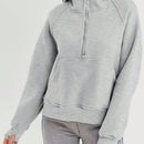 Sudaderas con media cremallera para mujer, sudaderas cortas con capucha, sudaderas de forro polar