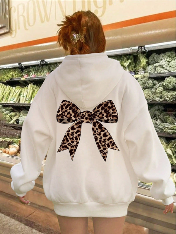 Ezwear sudadera holgada con capucha y estampado grafico cristiano "amar como jesus" con cara sonriente y texto para mujer