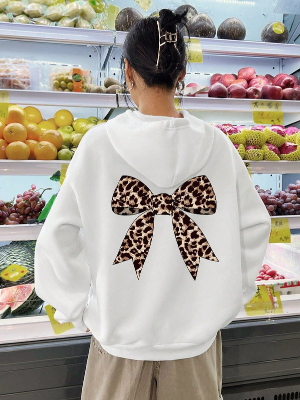 Ezwear sudadera holgada con capucha y estampado grafico cristiano "amar como jesus" con cara sonriente y texto para mujer