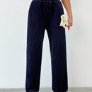 Pantalones jogger de pana de unicolor para mujer