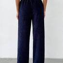 Pantalones jogger de pana de unicolor para mujer