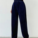 Pantalones jogger de pana de unicolor para mujer