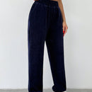 Pantalones jogger de pana de unicolor para mujer