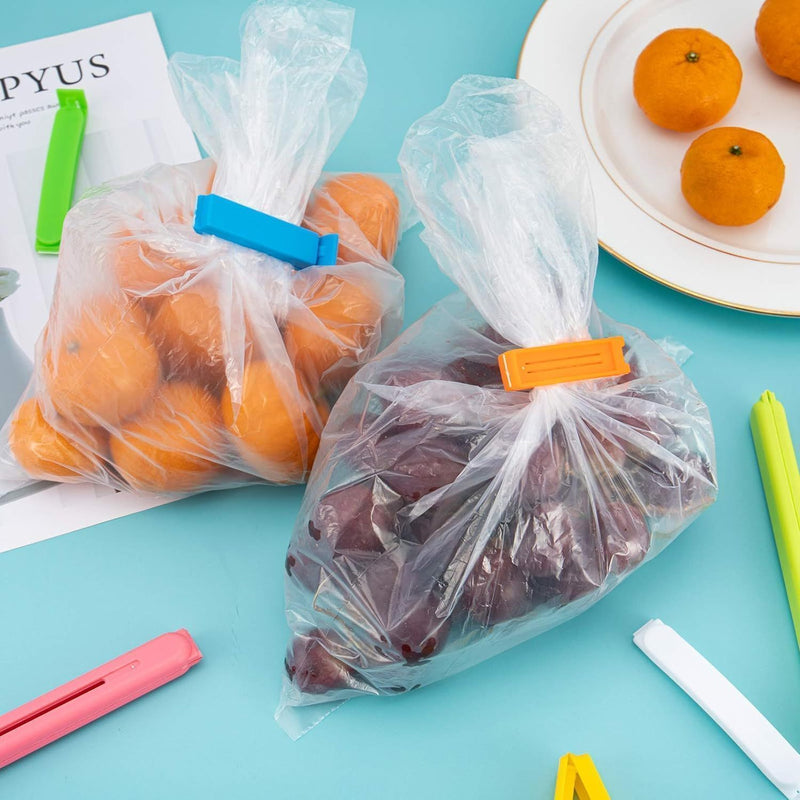 10 unidades de selladores de bolsas de plástico para almacenamiento de alimentos - Ganchos de cierre hermético reutilizables, clips de bolsa de pan para preservar la frescura, herramientas de organización de cocina sin cargo
