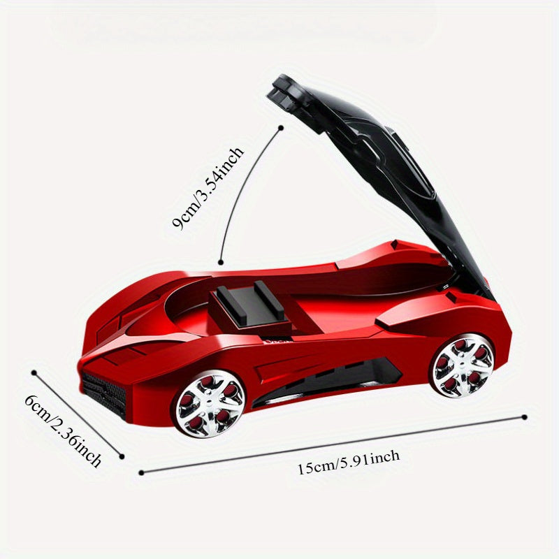 Soporte para teléfono móvil de coche deportivo multifuncional con placa de matrícula giratoria, soporte antideslizante para salpicadero, soporte para consola central de vehículo, compatibilidad universal, construcción de plástico duradero.