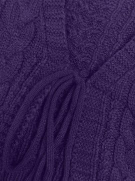 Moosta cardigan casual suelto de unicolor de manga larga con lazada delante para mujer, otono/invierno