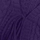 Moosta cardigan informal de manga de globo con nudo delantero de unicolor para otono/invierno