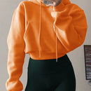 X carly lawrence  essnce sudadera casual con capucha y cordones, de manga larga, de unicolor y estilo drop shoulder, para otono/invierno