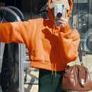 X carly lawrence  essnce sudadera casual con capucha y cordones, de manga larga, de unicolor y estilo drop shoulder, para otono/invierno