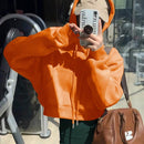 X carly lawrence  essnce sudadera casual con capucha y cordones, de manga larga, de unicolor y estilo drop shoulder, para otono/invierno