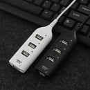 1 pieza de conector USB 2.0 de alta velocidad con 4 puertos - Repartidor compacto de múltiples puertos para PC, portátil y accesorios de computadora, opciones negras/blancas, conector USB para PC