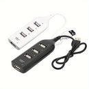 1 pieza de conector USB 2.0 de alta velocidad con 4 puertos - Repartidor compacto de múltiples puertos para PC, portátil y accesorios de computadora, opciones negras/blancas, conector USB para PC