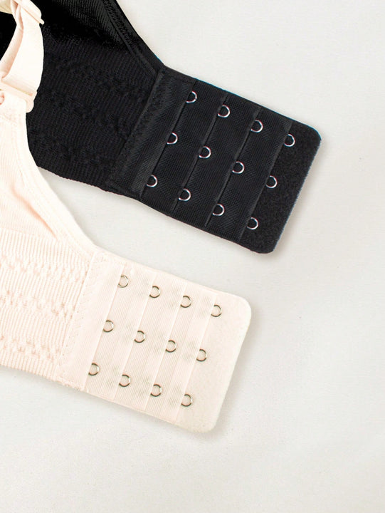 2 piezas sujetador sin aros de acero con costuras invisibles, sin aro, recogido, comodo para mujer