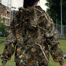 Muchic sudadera con capucha con estampado de leopardo minimalista informal, impreso en toda la prenda, otono invierno