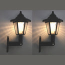 2 luces solares hexagonales para exterior, lámpara de pared LED solar, farol retro, decoración de jardín, luz solar para calle